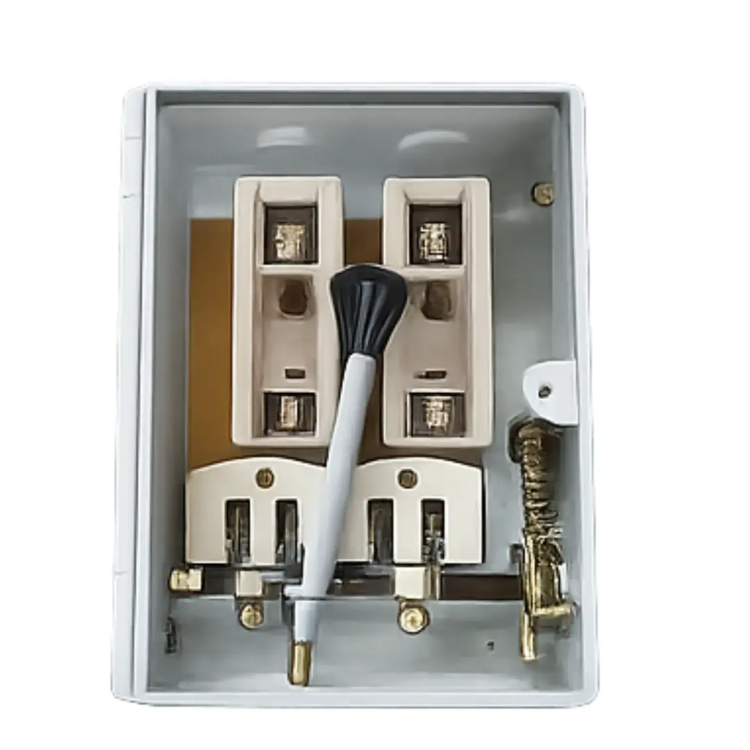 Main Switch Fuse Unit (White, Double Pole)